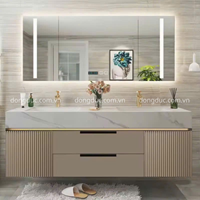 Tủ gương đèn LED cảm ứng + tủ chậu lavabo cao cấp kích thước 80x50cm